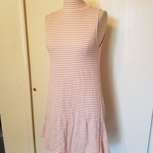 Striped ribbed loose dress